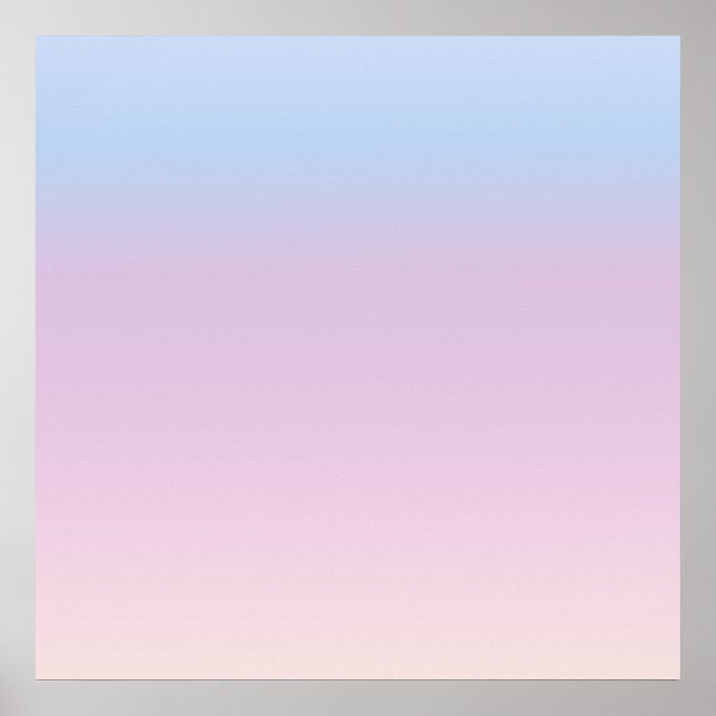 Pastel Sky Gradient Minimal Poster (Vorne)