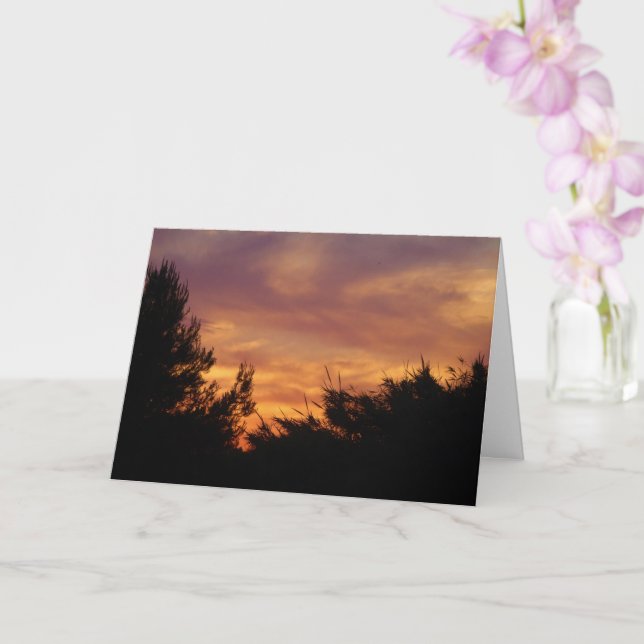 Pastel Sky Landscape Card Karte (Orchidee)