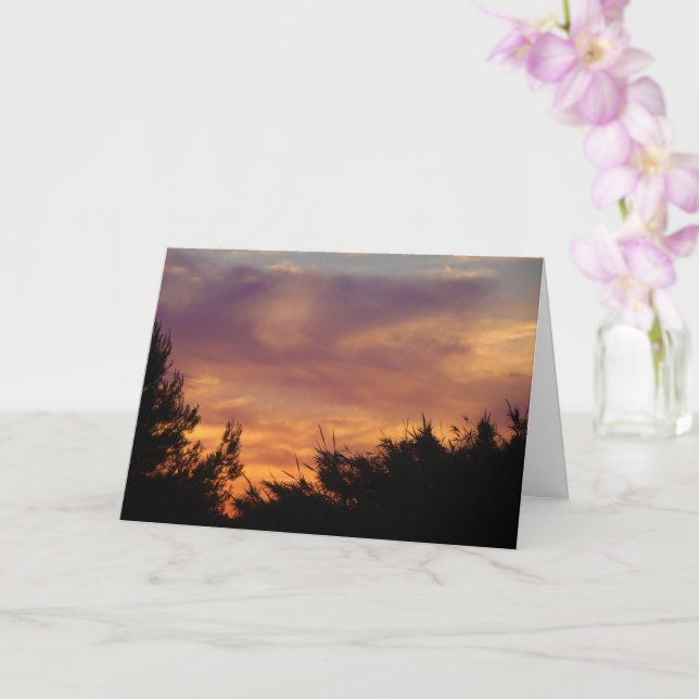 Pastel Sky Landscape Karte (Orchidee)