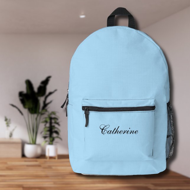 Pastel Sky | Schwarzer Personalisierter Name Bedruckter Rucksack (Von Creator hochgeladen)