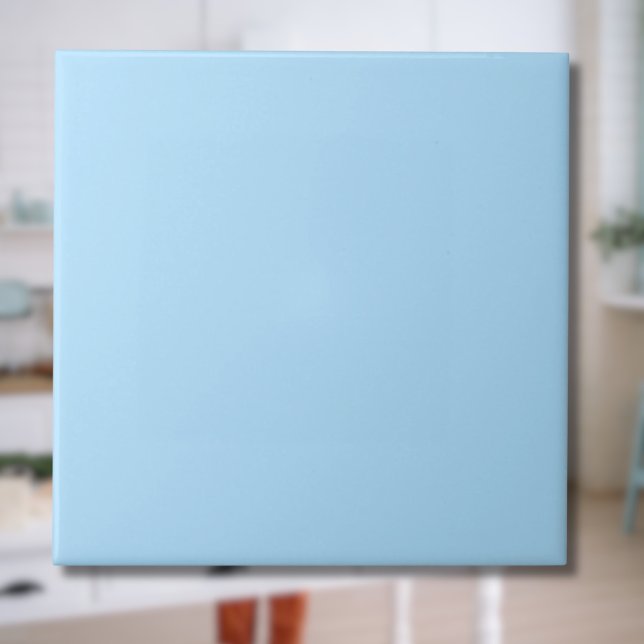 Pastel Sky Solid Color | Classic | elegant Fliese (Von Creator hochgeladen)