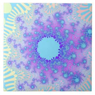 Pastel Sky Sunburst Fliese
