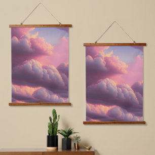 Pastel Sky Wandteppich Mit Holzrahmen