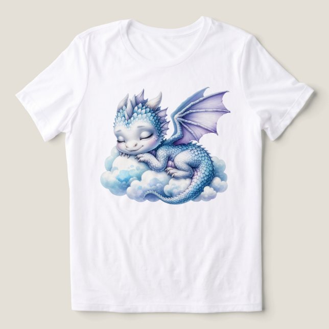 Pastel Sleeping Dragon Tri-Blend Shirt (Design Vorderseite)