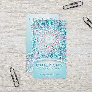 Pastel Snowflake Mandala Visitenkarte
