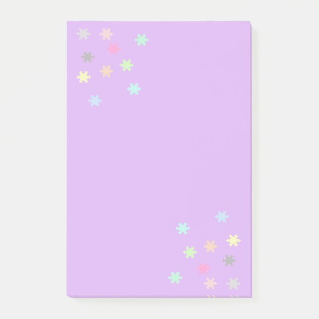 Pastel Snowflakes Post-it® Notes Post-it Klebezettel (Vorderseite)