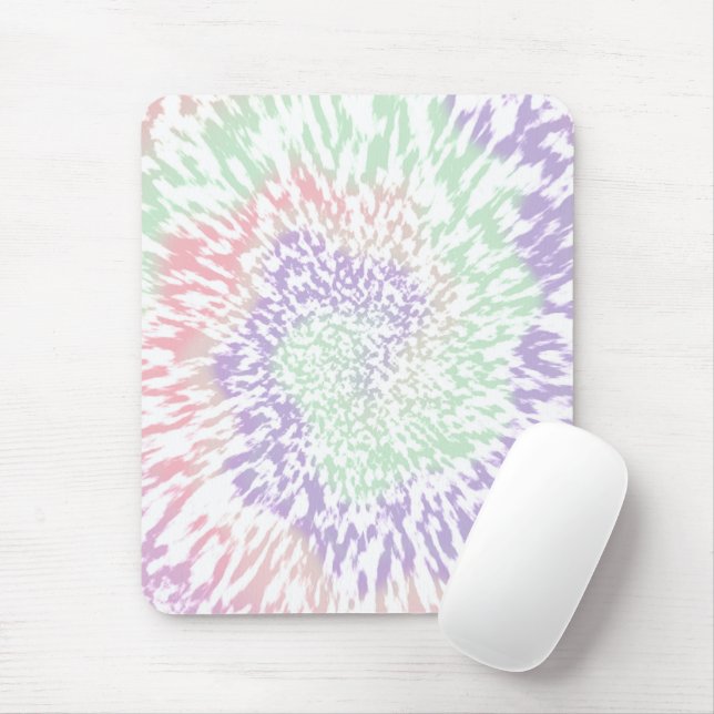 Pastel Spiral Shibori Gefärbte Krawatte Hippie Ret Mousepad (Mit Mouse)