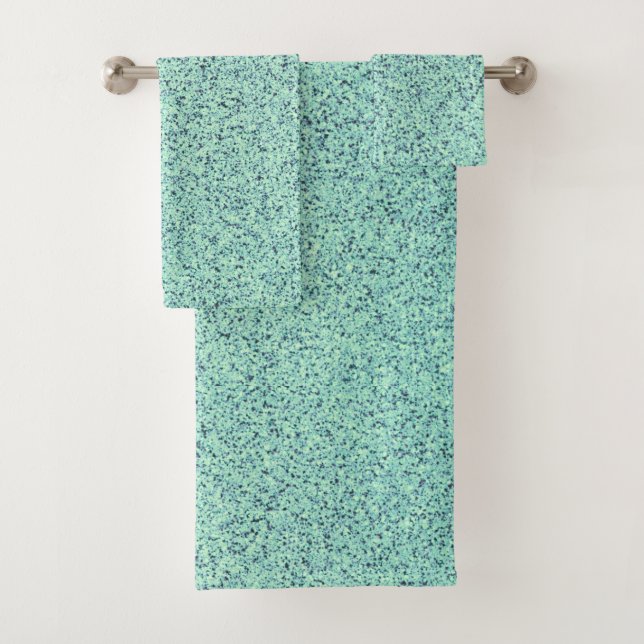 Pastel Spring Green Concrete Textur Badhandtuch Set (Insitu)