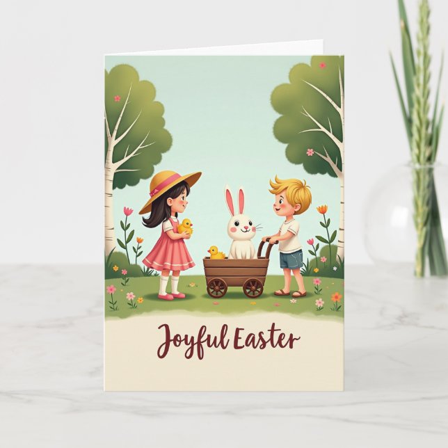 Pastel Spring Scene Card Karte (Vorderseite)