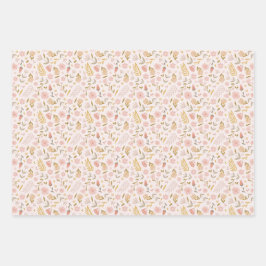 Pastel Spring Wildblume Geschenkpapier Set