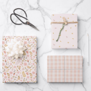 Pastel Spring Wildblume Geschenkpapier Set