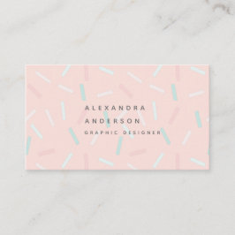 Pastel Sprinkles Light Pink Business Card Visitenkarte