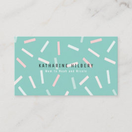 Pastel Sprinkles Mint Green Mommy Business Card Visitenkarte