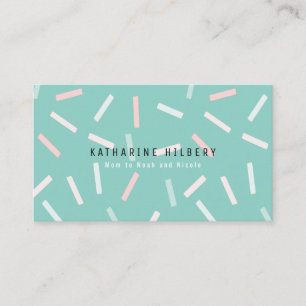 Pastel Sprinkles Mint Green Mommy Business Card Visitenkarte