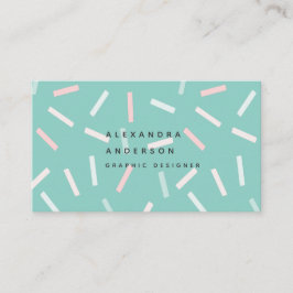 Pastel Sprinkles Minze Green Business Card Visitenkarte