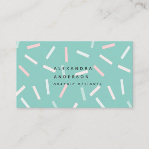 Pastel Sprinkles Minze Green Business Card Visitenkarte