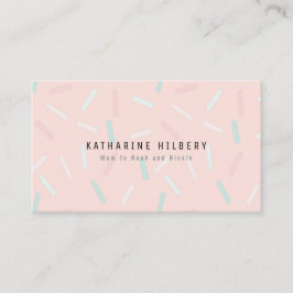 Pastel Sprinkles Pink Mommy Business Card Visitenkarte
