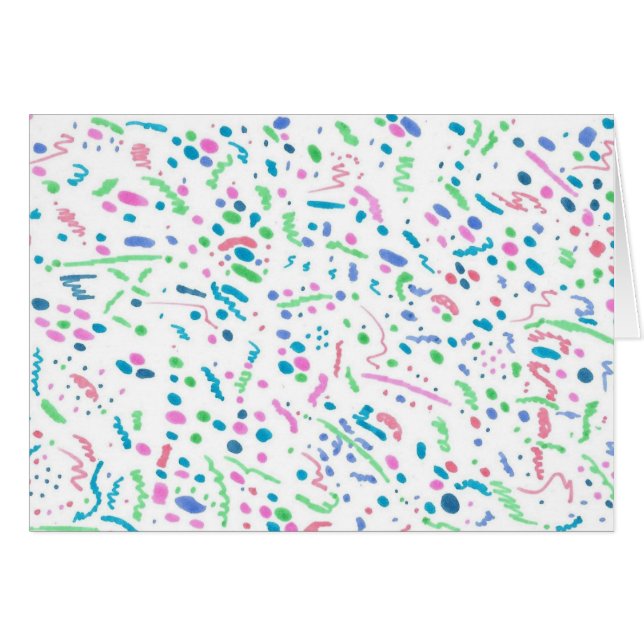 Pastel Spritzer Confetti Print Greycard (Vorderseite (Horizontal))