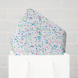 Pastel Spritzer Confetti Print Seidenpapier