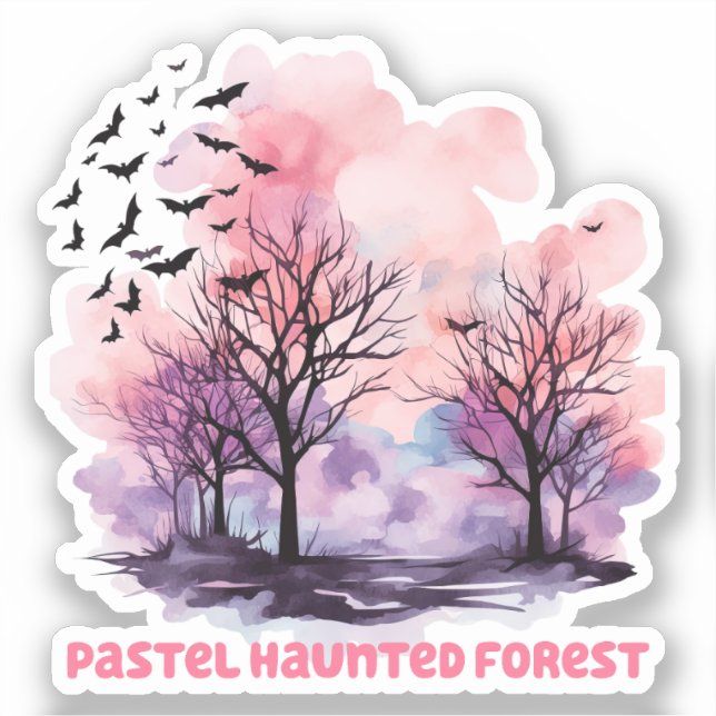 Pastel Spuk Forest Aufkleber (Vorderseite)