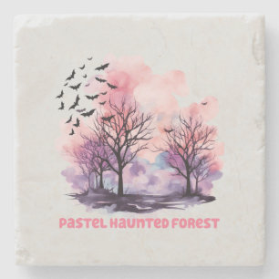Pastel Spuk Forest Steinuntersetzer