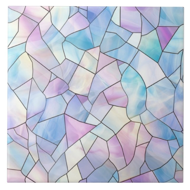 Pastel Stained Glass Fliese (Vorderseite)