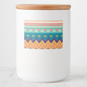 Pastel-Stammesdesign Lebensmitteletikett