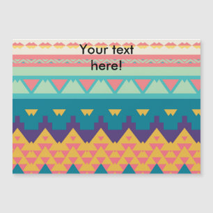 Pastel-Stammesdesign Magnetkarte