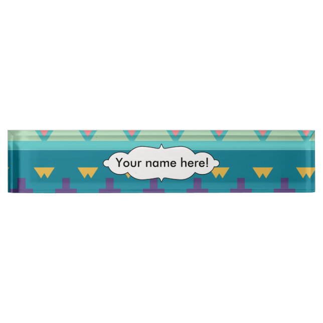 Pastel-Stammesdesign Namensplakette (Vorderseite)