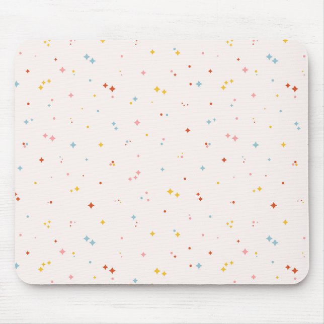 Pastel Star Pattern Mousepad (Vorne)