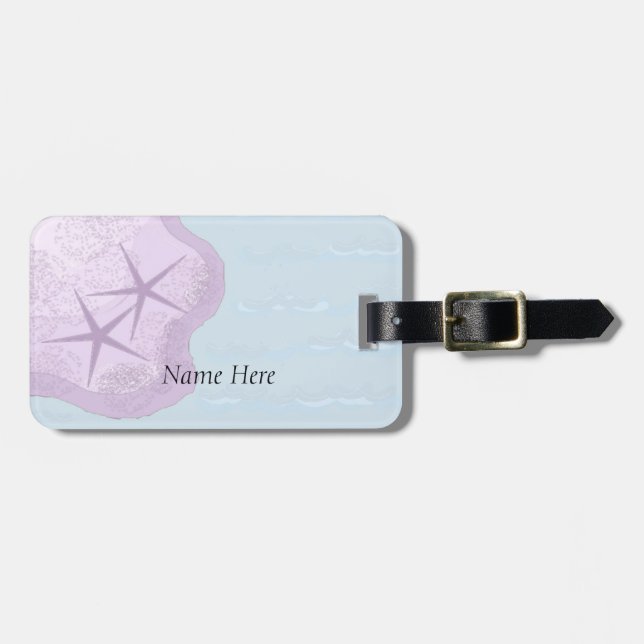 Pastel Starfish und Ozean Gepäckanhänger (Vorderseite horizontal)