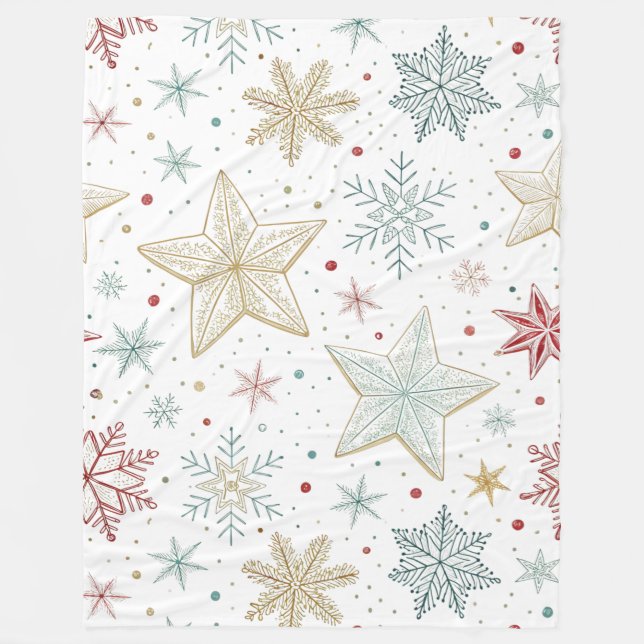 "Pastel Starry Night Fleece Blanket (Vorderseite)