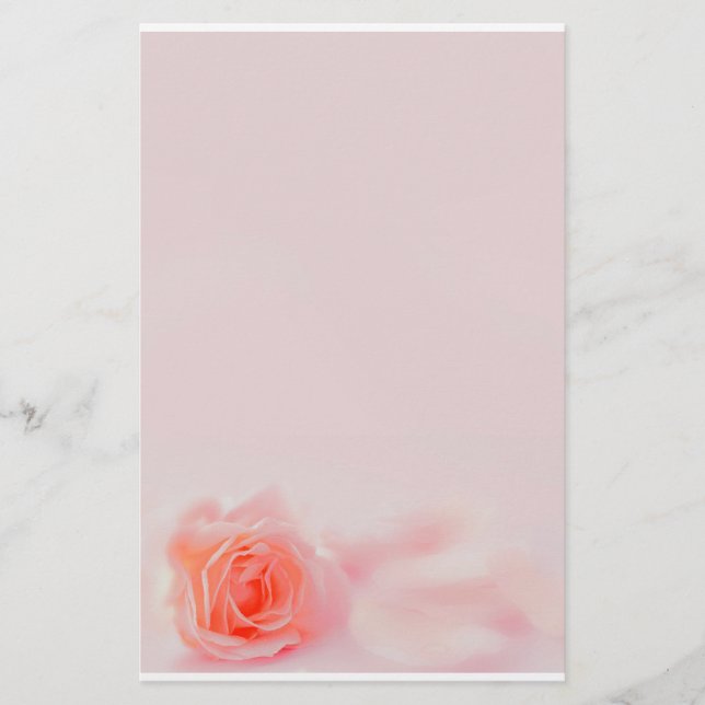 pastel stationery Rose Briefpapier (Vorderseite)