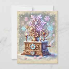 Pastel Steampunk Weihnachtskarte Antike Verziert Save The Date