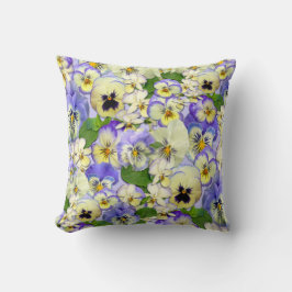 Pastel-Stiefmütterchen Kissen