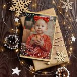 Pastel String Lights Merry Bright Christmas Photo Feiertagskarte<br><div class="desc">Merry and bright Christmas photo card printed with pastel string lights in red,  pink,  mint,  and yellow with Merry and Bright in a vintage swirly script.</div>