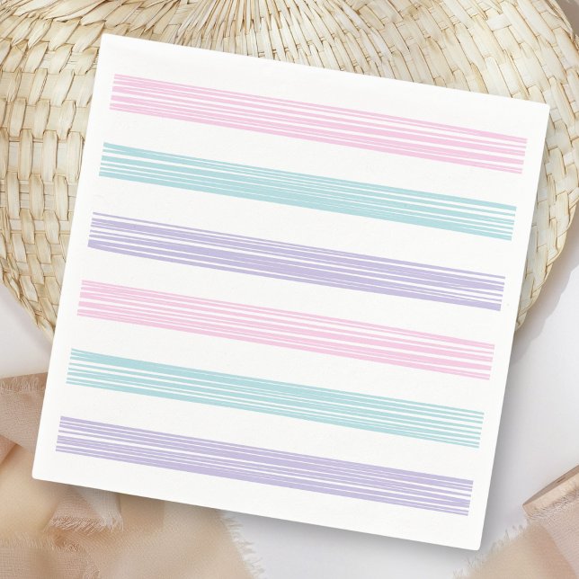 Pastel Stripe Babydusche Serviette (Von Creator hochgeladen)