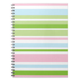 Pastel Stripe Spiral Notebook Notizblock