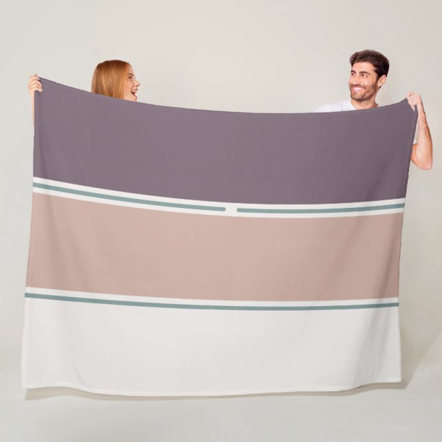 Pastel Stripes-2 – Soft Neutral Stripe Layout Fleecedecke (Beispiel)