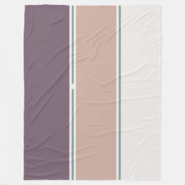 Pastel Stripes-2 – Soft Neutral Stripe Layout Fleecedecke