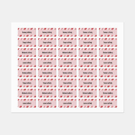 Pastel Stripes Family Wäsche Etiketten