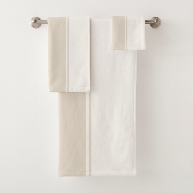 Pastel Stripes Variation 2 – Simple and Sleek Badhandtuch Set (Insitu)