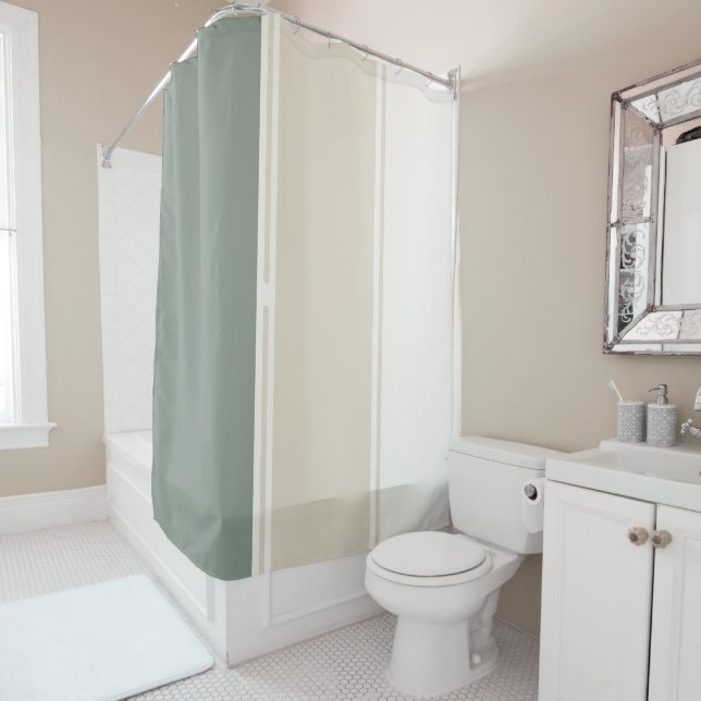 Pastel Stripes Variation 2 – Simple and Sleek Duschvorhang (Beispiel)