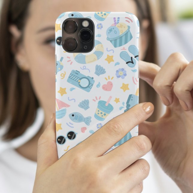 Pastel Summer Beach Pattern  Case-Mate iPhone Hülle (Von Creator hochgeladen)