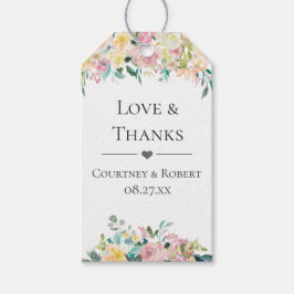 Pastel Summer Floral Wedding Danke Geschenkanhänger