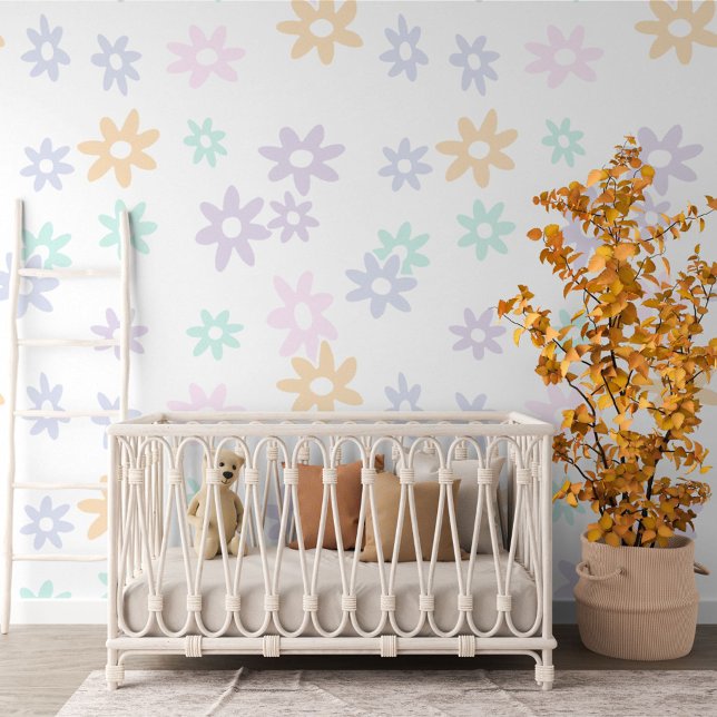 Pastel Summer Pink Minze Green Blue Blumenmuster M Tapete (Von Creator hochgeladen)