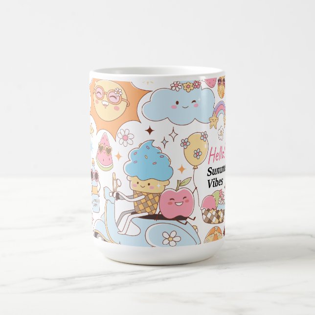 Pastel Summer Vibes Kaffeetasse (Mittel)