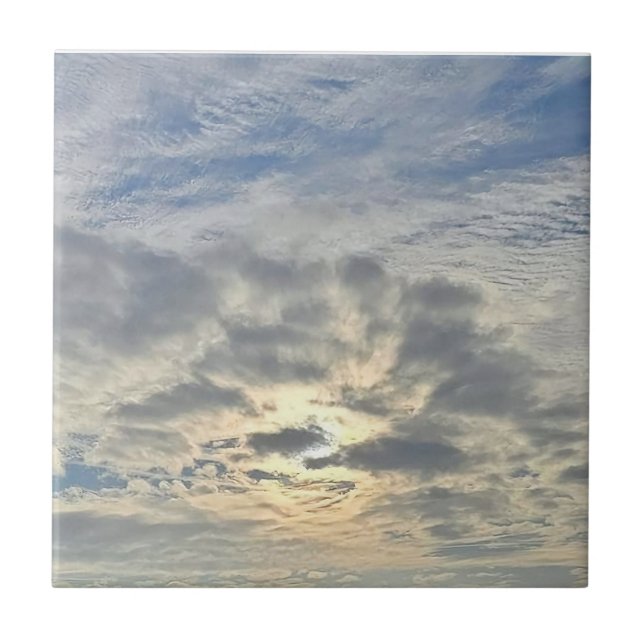 Pastel Sunrise Fliese (Vorderseite)