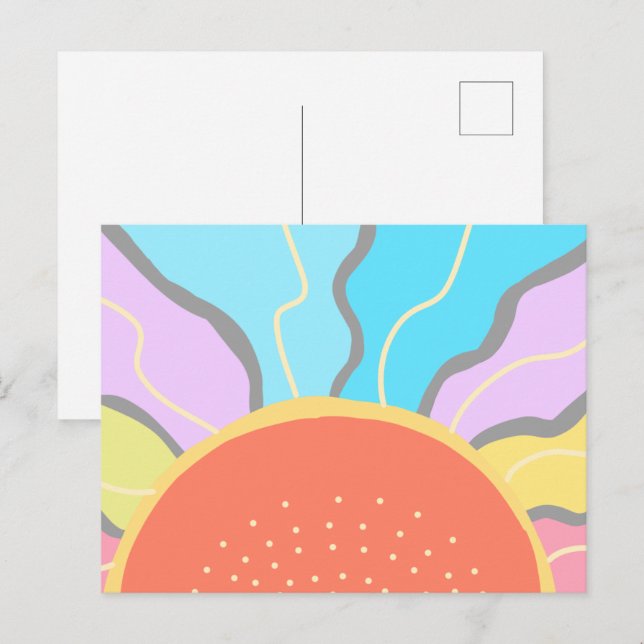 Pastel Sunrise Postkarte (Vorne/Hinten)