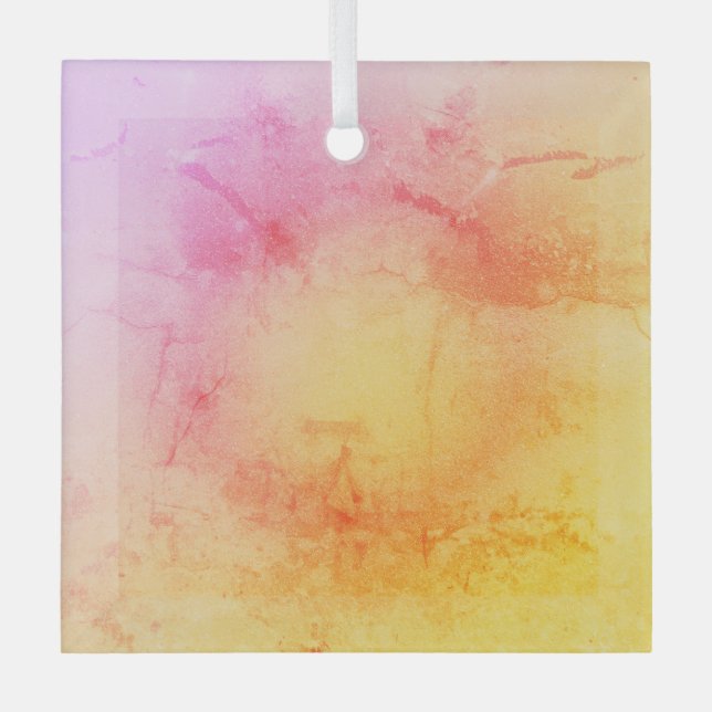 Pastel Sunset Glass Ornament Aus Glas (Vorderseite)